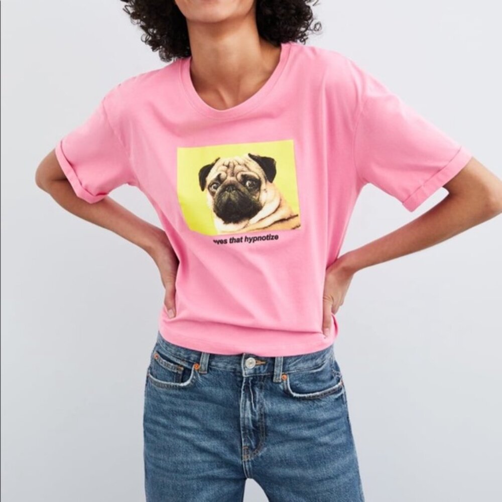 Like New Zara Eyes that hypnotize t-shirt in sz S